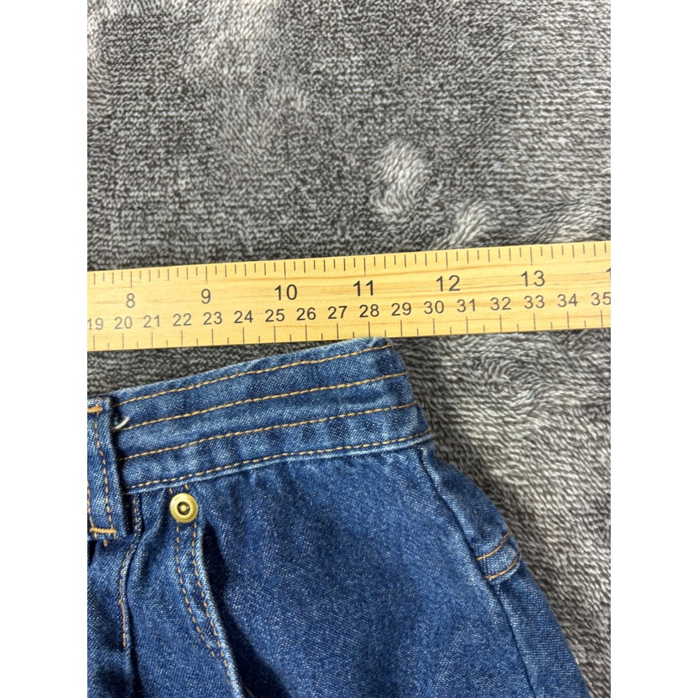 Carriage Court Denim Skirt Womens 10 Blue Midi Pleated High Waist Vintage - Picture 2 of 7
